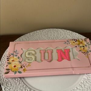 Pink and Gold 'SUN' NWOT Cosmetic Bag